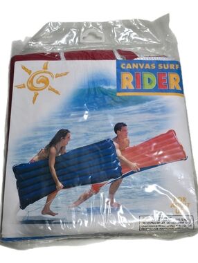 Intex Canvas Adult Surf Rider Inflatable Float Blue/Red 60"x29" NIP 2011 SEALED